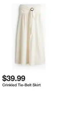 H&M Crinkled Tie-Belt Skirt offer