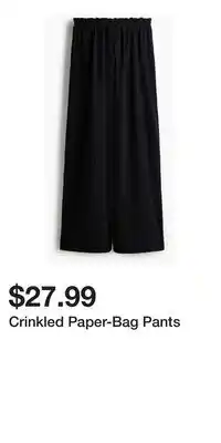 H&M Crinkled Paper-Bag Pants offer