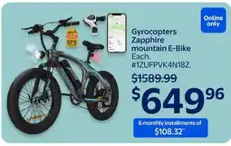 Walmart Gyrocopters Zapphire mountain E-Bike offer