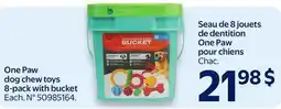 Walmart One Paw dog chew toys 8-pack with bucket offer