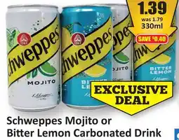 Starsky Schweppes Mojito or Bitter Lemon Carbonated Drink offer