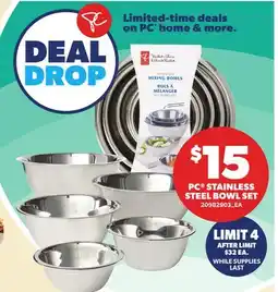 Independent City Market PC STAINLESS STEEL BOWL SET offer