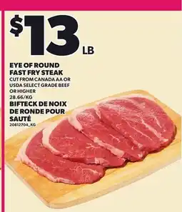 Independent City Market EYE OF ROUND FAST FRY STEAK offer