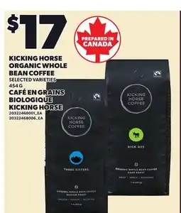 Independent City Market KICKING HORSE ORGANIC WHOLE BEAN COFFEE offer