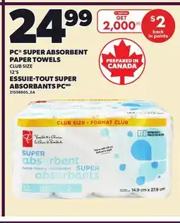 Independent City Market PC SUPER ABSORBENT PAPER TOWELS, 12'S offer