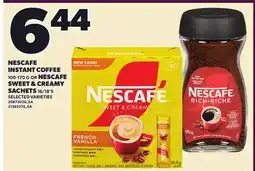 Independent City Market NESCAFE INSTANT COFFEE 100-170 G OR NESCAFE SWEET & CREAMY SACHETS 16/18'S offer