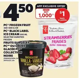 Independent City Market PC FROZEN FRUIT, 300-600 G OR PC BLACK LABEL ICE CREAM 500 ML offer