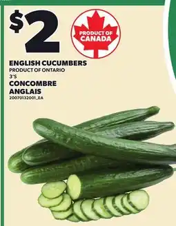 Independent City Market ENGLISH CUCUMBERS, 3'S offer