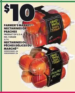 Independent City Market FARMER'S MARKET NECTARINES OR PEACHES offer