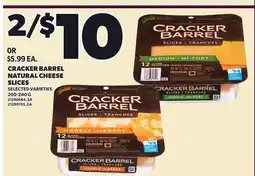 Independent City Market CRACKER BARREL NATURAL CHEESE SLICES offer