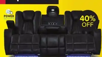 Leon's San Antonio Dual Power Reclining Sofa - Grey offer