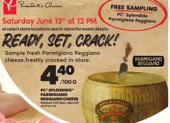 Independent City Market PC SPLENDIDO PARMIGIANO REGGIANO CHEESE offer