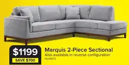 Leon's Marquis 2-Piece Sectional with Right Facing Chaise - Grey offer