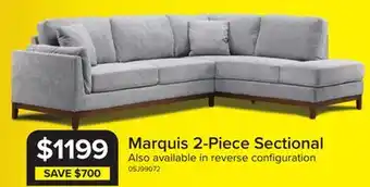 Leon's Marquis 2-Piece Sectional with Right Facing Chaise - Grey offer