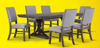 Leon's Yorkshire 7 - Piece Extendable Dining set - Warm Grey offer