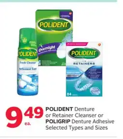 Rexall POLIDENT Denture or Retainer Cleanser or POLIGRIP Denture Adhesive offer