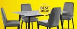 Leon's Emberly 5-Piece Sintered Stone Dining Set - Grey, Black offer
