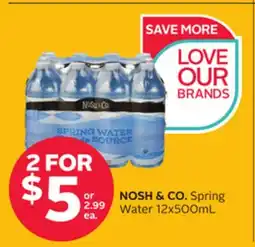 Rexall NOSH & CO. Spring Water offer