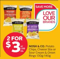 Rexall NOSH & CO. Potato Chips, Cheese Stix or Sour Cream & Onion Rings offer