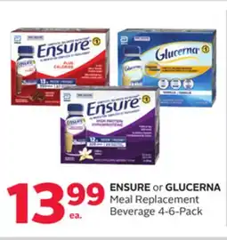 Rexall ENSURE or GLUCERNA Meal Replacement Beverage offer