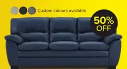 Leon's Kendrick Leather Sofa - Blue offer