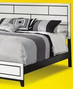Leon's Fog 3-Piece Queen Bed - White, Black offer