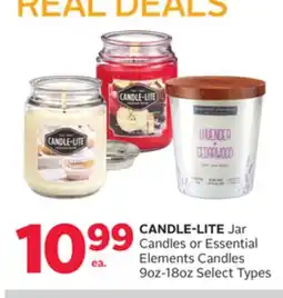 Rexall CANDLE-LITE Jar Candles or Essential Elements Candles offer