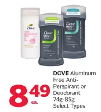 Rexall DOVE Aluminum Free Anti-Perspirant or Deodorant offer