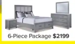 Leon's Silverstone 6 - Piece Queen Storage Bedroom Package - Mist Grey offer