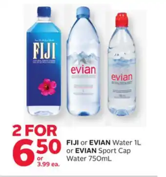 Rexall FIJI or EVIAN Water 1L or EVIAN Sport Cap Water 750mL offer