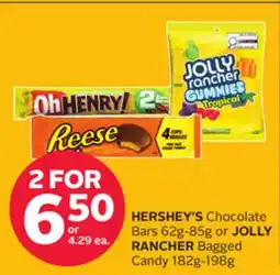 Rexall HERSHEY'S Chocolate Bars 62g-85g or JOLLY RANCHER Bagged Candy 182g-198g offer