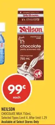 Shoppers Drug Mart NEILSON CHOCOLATE MILK offer