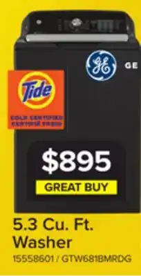 Leon's GE Diamond Grey Top Load Washer offer