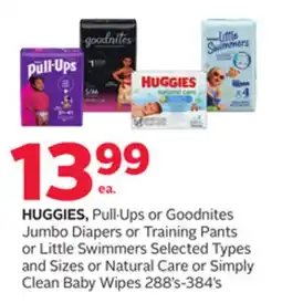 Rexall HUGGIES, Pull-Ups or Goodnites Jumbo Diapers or Training Pants or Little Swimmers offer