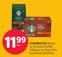 Rexall STARBUCKS Roast or Ground Coffee offer