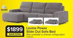 Leon's Levine Power Slide Out Sofa Bed with Left Facing Chaise – Taupe offer