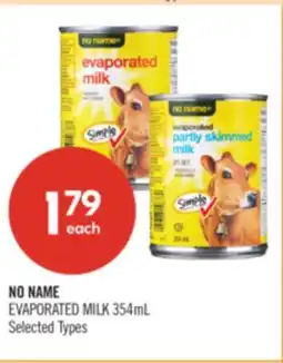 Shoppers Drug Mart NO NAME EVAPORATED MILK offer