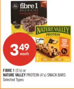 Shoppers Drug Mart FIBRE 1 (5's) or NATURE VALLEY PROTEIN (4's) SNACK BARS offer