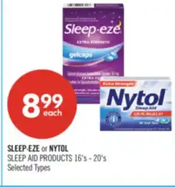 Shoppers Drug Mart SLEEP-EZE or NYTOL SLEEP AID PRODUCTS offer