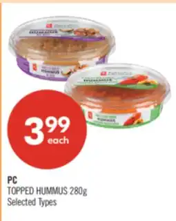 Shoppers Drug Mart PC TOPPED HUMMUS offer