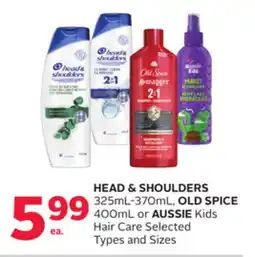 Rexall HEAD & SHOULDERS 325mL-370mL, OLD SPICE 400mL or AUSSIE Kids offer