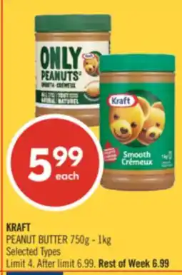 Shoppers Drug Mart KRAFT PEANUT BUTTER offer