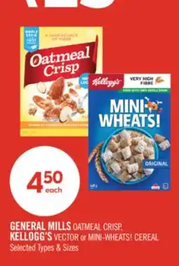 Shoppers Drug Mart GENERAL MILLS OATMEAL CRISP, KELLOGG'S VECTOR or MINI-WHEATS! CEREAL offer