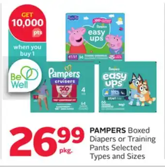 Rexall PAMPERS Boxed Diapers or Training Pants offer