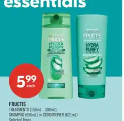 Shoppers Drug Mart FRUCTIS TREATMENTS (150mL - 300mL), SHAMPOO (650mL) or CONDITIONER (621mL) offer