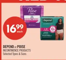 Shoppers Drug Mart DEPEND or POISE INCONTINENCE PRODUCTS offer