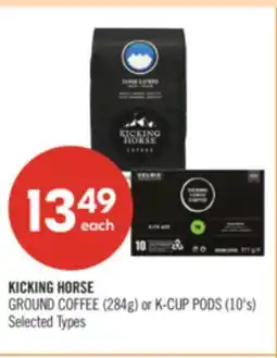 Shoppers Drug Mart KICKING HORSE GROUND COFFEE (284g) or K-CUP PODS (10's) offer