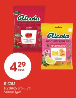 Shoppers Drug Mart RICOLA LOZENGES offer
