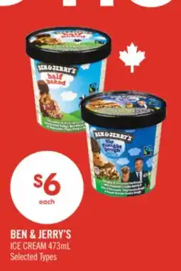 Shoppers Drug Mart BEN & JERRY'S ICE CREAM offer