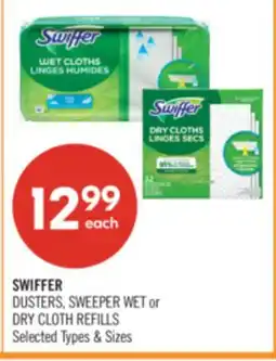 Shoppers Drug Mart SWIFFER DUSTERS, SWEEPER WET or DRY CLOTH REFILLS offer